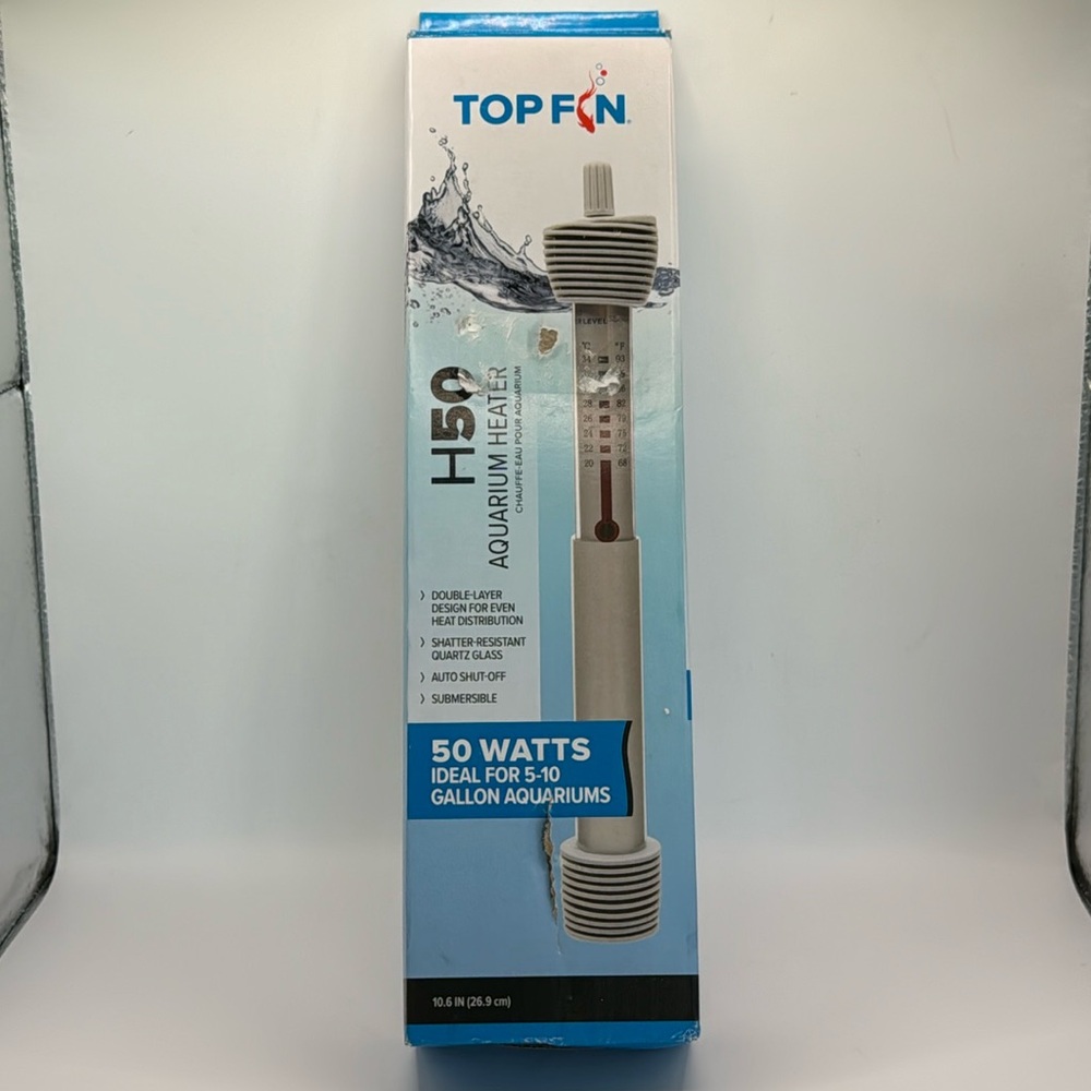 NIB TOPFIN™️ H50 50 WATT AQUARIUM HEATER
